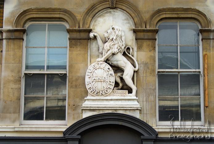 The Lion emblem as it now looks above 6 & 7 West Smithfield