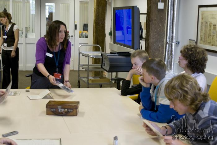 Sainsbury's Archivist shows the team a rare photograph