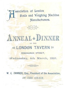 London Association Dinner 1891